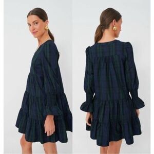 NWT Pomander Place Blackwatch Kenzo Plaid Mini Dress, XS $198
